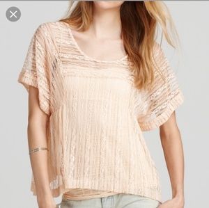 Free People Pink Boxy Top